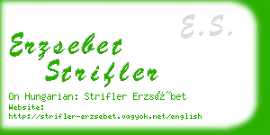 erzsebet strifler business card